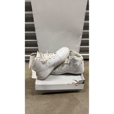 Nike Air Force 1 High 07 Triple White Leather Sneakers 315121-115 Mens 10.5
