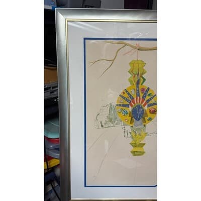 Salvador Dali The American Martian Signed Artist Proof Lithograph Framed 31x39 - Thumbnail 4