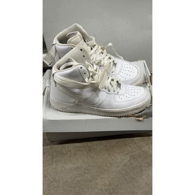 Nike Air Force 1 High 07 Triple White Leather Sneakers 315121-115 Mens 10.5 - Thumbnail 8