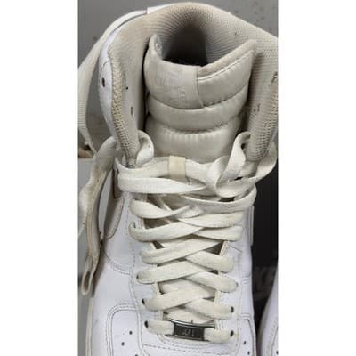 Nike Air Force 1 High 07 Triple White Leather Sneakers 315121-115 Mens 10.5 - Thumbnail 5