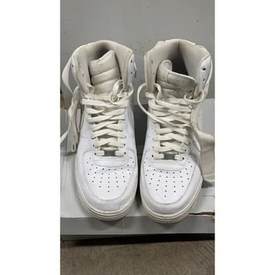 Nike Air Force 1 High 07 Triple White Leather Sneakers 315121-115 Mens 10.5 - Thumbnail 4