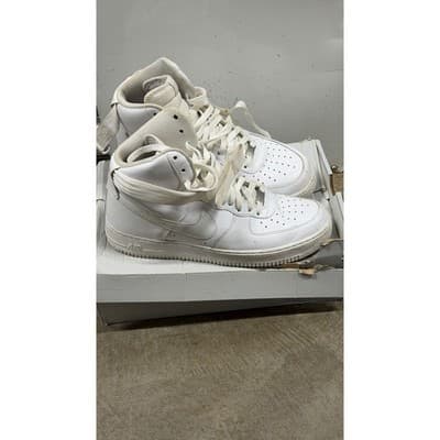 Nike Air Force 1 High 07 Triple White Leather Sneakers 315121-115 Mens 10.5 - Thumbnail 7