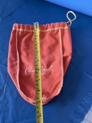 Crown Royal Coral Pink Drawstring Velvet Liquor Bag 8” x 6” Empty - Thumbnail 3