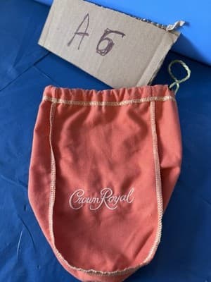 Crown Royal Coral Pink Drawstring Velvet Liquor Bag 8” x 6” Empty - Thumbnail 2