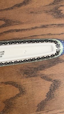 Polish Pottery Long Olive Relish Tray Unikat Floral Hand Made Poland - Thumbnail 11