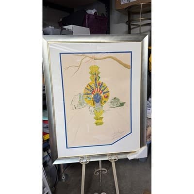 Salvador Dali The American Martian Signed Artist Proof Lithograph Framed 31x39 - Thumbnail 2