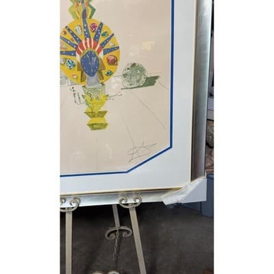 Salvador Dali The American Martian Signed Artist Proof Lithograph Framed 31x39 - Thumbnail 6