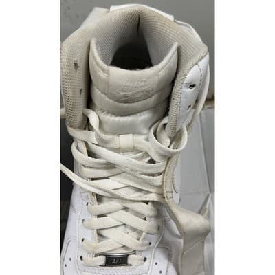 Nike Air Force 1 High 07 Triple White Leather Sneakers 315121-115 Mens 10.5 - Thumbnail 6
