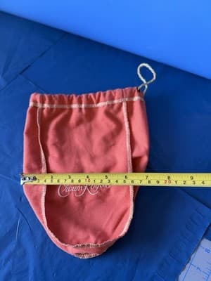 Crown Royal Coral Pink Drawstring Velvet Liquor Bag 8” x 6” Empty - Thumbnail 4