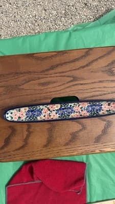 Polish Pottery Long Olive Relish Tray Unikat Floral Hand Made Poland - Thumbnail 3