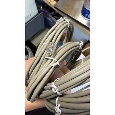 Lot of 5 Grey Telephone Line Cords RJ11 Modular Phone Cables Landline Accessory - Thumbnail 5