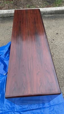 Vintage Dyrlund Danish Rosewood Cabinet Sideboard Tambour Doors - Thumbnail 10