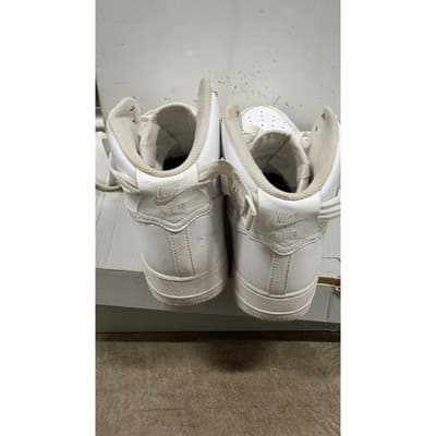 Nike Air Force 1 High 07 Triple White Leather Sneakers 315121-115 Mens 10.5 - Thumbnail 10