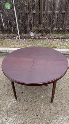 Vintage Danish Modern Expandable Oval Dining Table Rosewood Look - Thumbnail 20