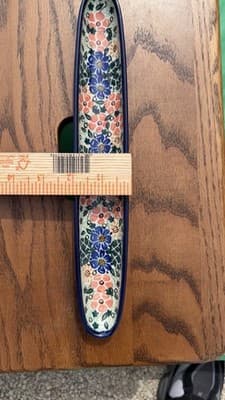 Polish Pottery Long Olive Relish Tray Unikat Floral Hand Made Poland - Thumbnail 6