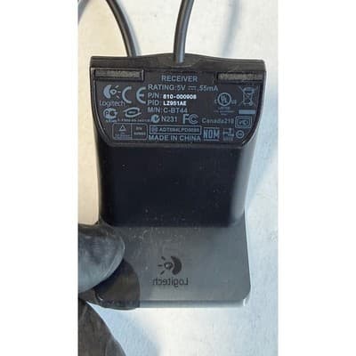 Logitech C-BT44 Bluetooth Wireless Receiver Base P/N 810-000908 Black USB - Thumbnail 5