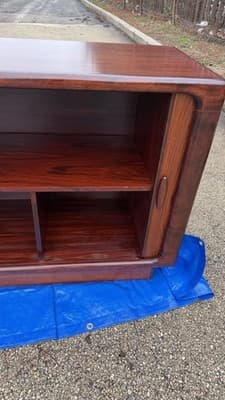 Vintage Dyrlund Danish Rosewood Cabinet Sideboard Tambour Doors - Thumbnail 15