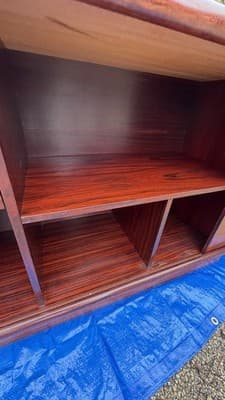 Vintage Dyrlund Danish Rosewood Cabinet Sideboard Tambour Doors - Thumbnail 24