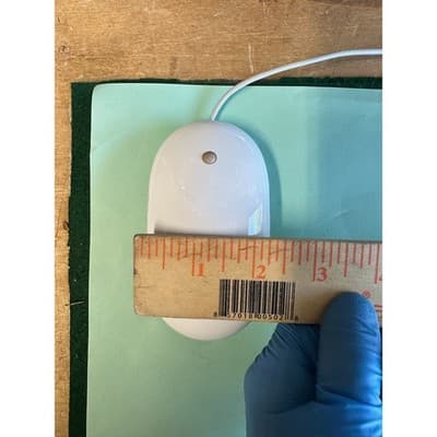 Apple Mighty Mouse A1152 Wired USB Optical Mouse White EMC 2058 Scroll Ball - Thumbnail 5