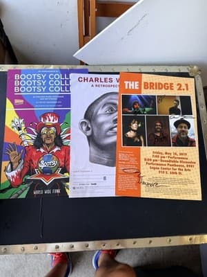 Lot of 3 Bootsy Collins, Charles White, The Bridge 2.1 Posters Lot Signed - Thumbnail 2