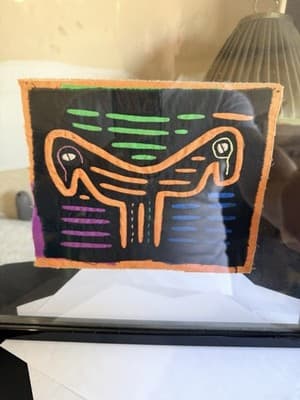 Handmade Framed Mola Textile Art – Set of 2 – Colorful Folk Embroidery - Thumbnail 6