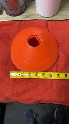 Set of 5 Orange Soccer Training Cones 7-8” Agility Marker - Thumbnail 6