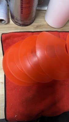 Set of 5 Orange Soccer Training Cones 7-8” Agility Marker