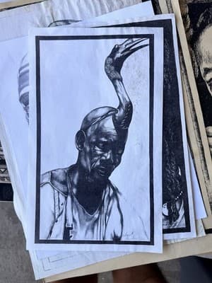 African Portrait Art Prints – Charcoal & Ink Style – Vintage Collection - Thumbnail 6