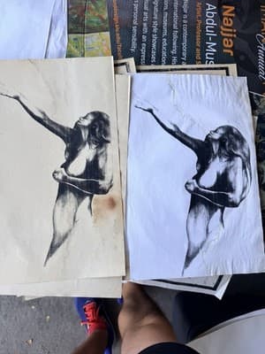 African Portrait Art Prints – Charcoal & Ink Style – Vintage Collection - Thumbnail 7
