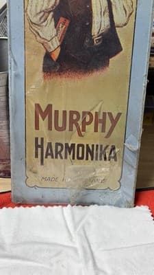 Vintage 1974 Murphy Harmonika Metal Advertising Sign 19х7 - Thumbnail 3