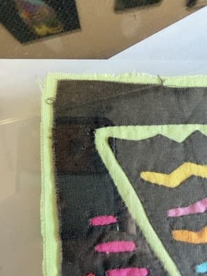 Handmade Framed Mola Textile Art – Set of 2 – Colorful Folk Embroidery - Thumbnail 8
