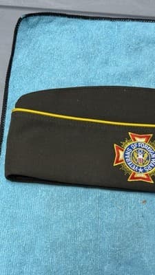 VFW 9424 Life Member Garrison Cap Deerfield Cambridge WI + Korean War Pin - Thumbnail 8