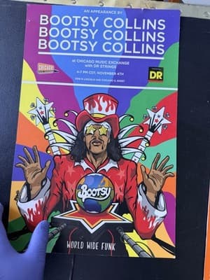Lot of 3 Bootsy Collins, Charles White, The Bridge 2.1 Posters Lot Signed - Thumbnail 5