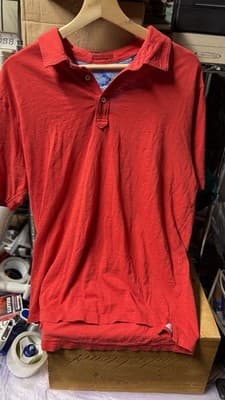 Tommy Bahama Red Polo Shirt Mens Size M Short Sleeve Casual Cotton - Thumbnail 14