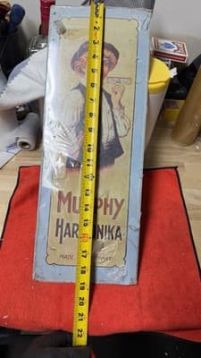 Vintage 1974 Murphy Harmonika Metal Advertising Sign 19х7 - Thumbnail 8