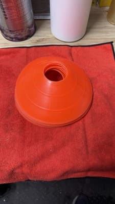 Set of 5 Orange Soccer Training Cones 7-8” Agility Marker - Thumbnail 4