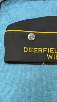 VFW 9424 Life Member Garrison Cap Deerfield Cambridge WI + Korean War Pin - Thumbnail 7