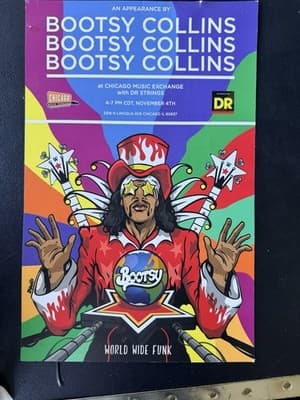 Lot of 3 Bootsy Collins, Charles White, The Bridge 2.1 Posters Lot Signed - Thumbnail 6