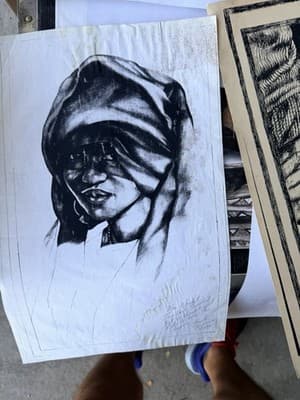 African Portrait Art Prints – Charcoal & Ink Style – Vintage Collection - Thumbnail 10