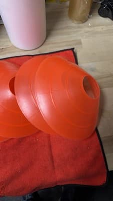 Set of 5 Orange Soccer Training Cones 7-8” Agility Marker - Thumbnail 3