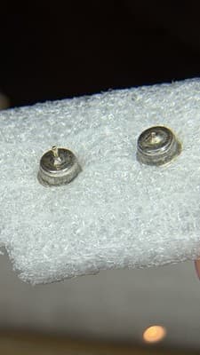 Vintage Cameo Style Stud Earrings Silver Tone Oval Lady Portrait - Thumbnail 9