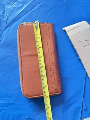 Coach Orange Zip Around Wallet Leather Organizer - Thumbnail 3