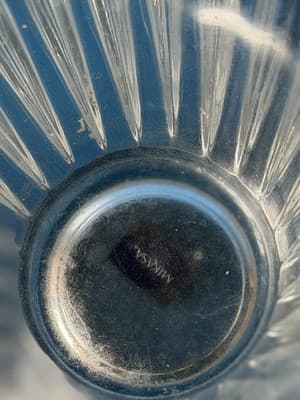 Mikasa Clear Ribbed Glass Vase Tall Fluted Flower Vase 12” - Thumbnail 3