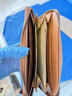 Coach Orange Zip Around Wallet Leather Organizer - Thumbnail 5