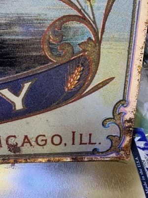 Vintage Hoffman House Whiskey Chicago Metal Sign - Thumbnail 5