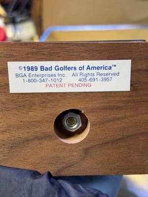 Vintage BGA Water Ball Golf Trophy Desk Display Wood Base Orange Ball - Thumbnail 7