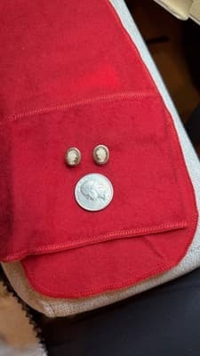 Vintage Cameo Style Stud Earrings Silver Tone Oval Lady Portrait - Thumbnail 11