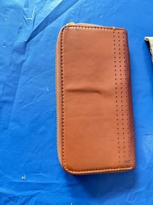 Coach Orange Zip Around Wallet Leather Organizer - Thumbnail 2