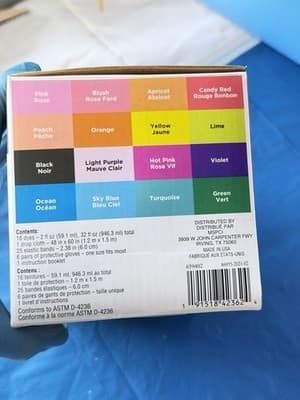 ArtMinds 16 Color Tie Dye Kit Pre Mixed Fabric Dye Set Gloves Bands Cloth - Thumbnail 3