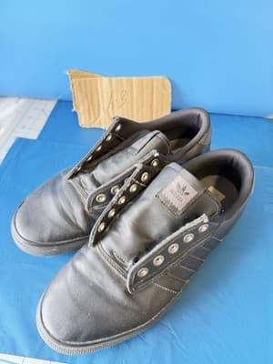 Adidas Stan Smith Slip On Black Leather Sneakers Men’s 9.5